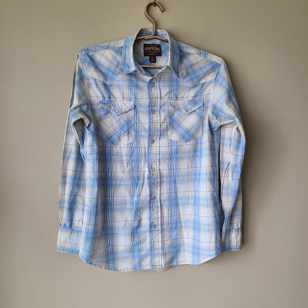 Vintage Aeropostale Mens plaid shirt size S